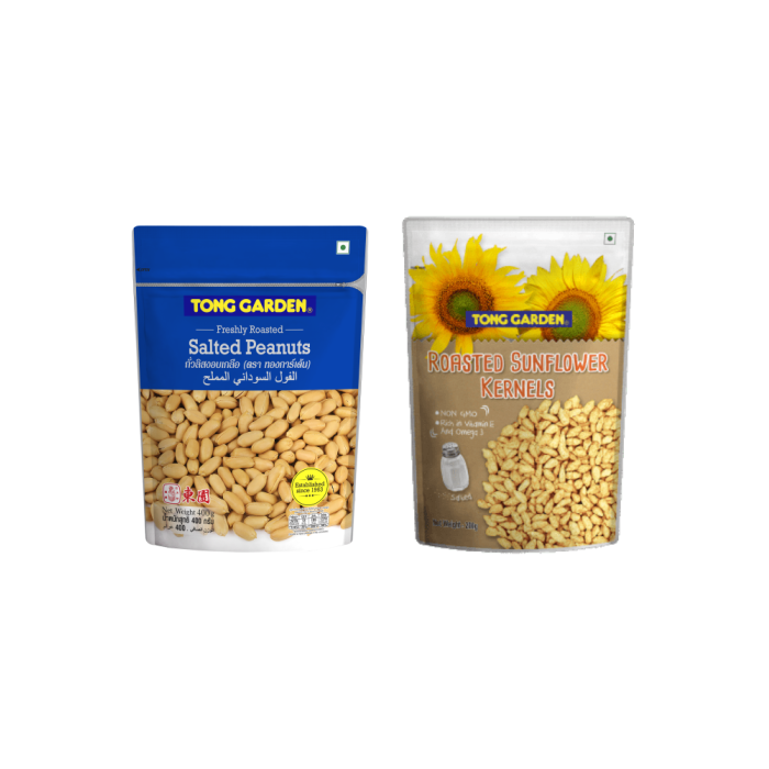 Tong Garden Imported Combo - Salted Peanuts 400g, Sunflower Kernels 200g