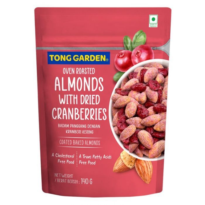 Tong Garden Almonds & Cranberries, 140g