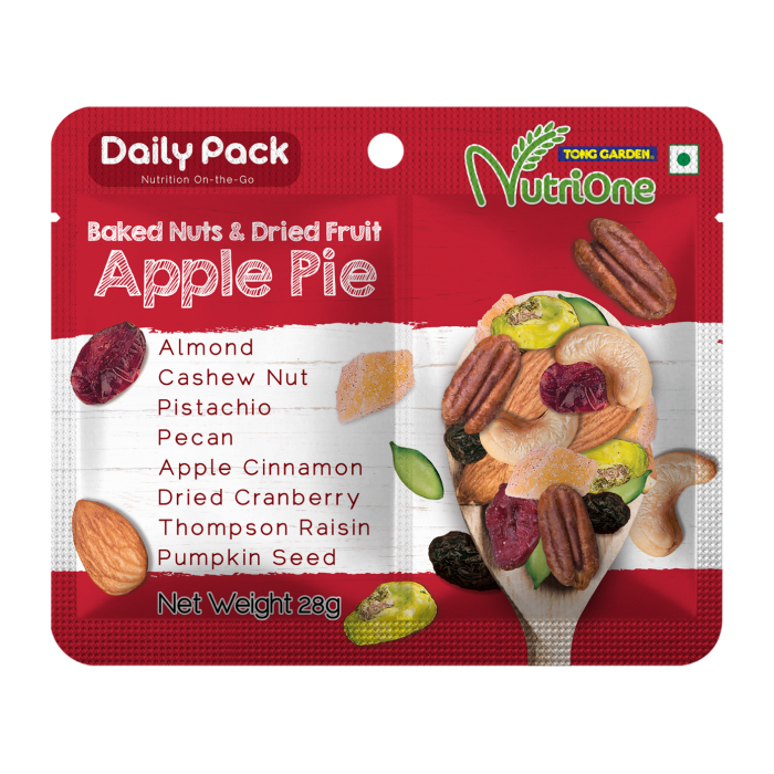Tong Garden Baked Nuts & Dried Fruits, Apple Pie Daily Pack 28g